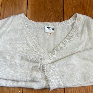 Nation LTD the ex- boyfriend Baby Alpaca sweater. Ivory. Size Medium.